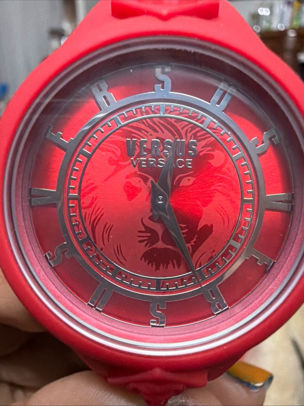 Unisex Versus Versace rubber silicone Red watch case included